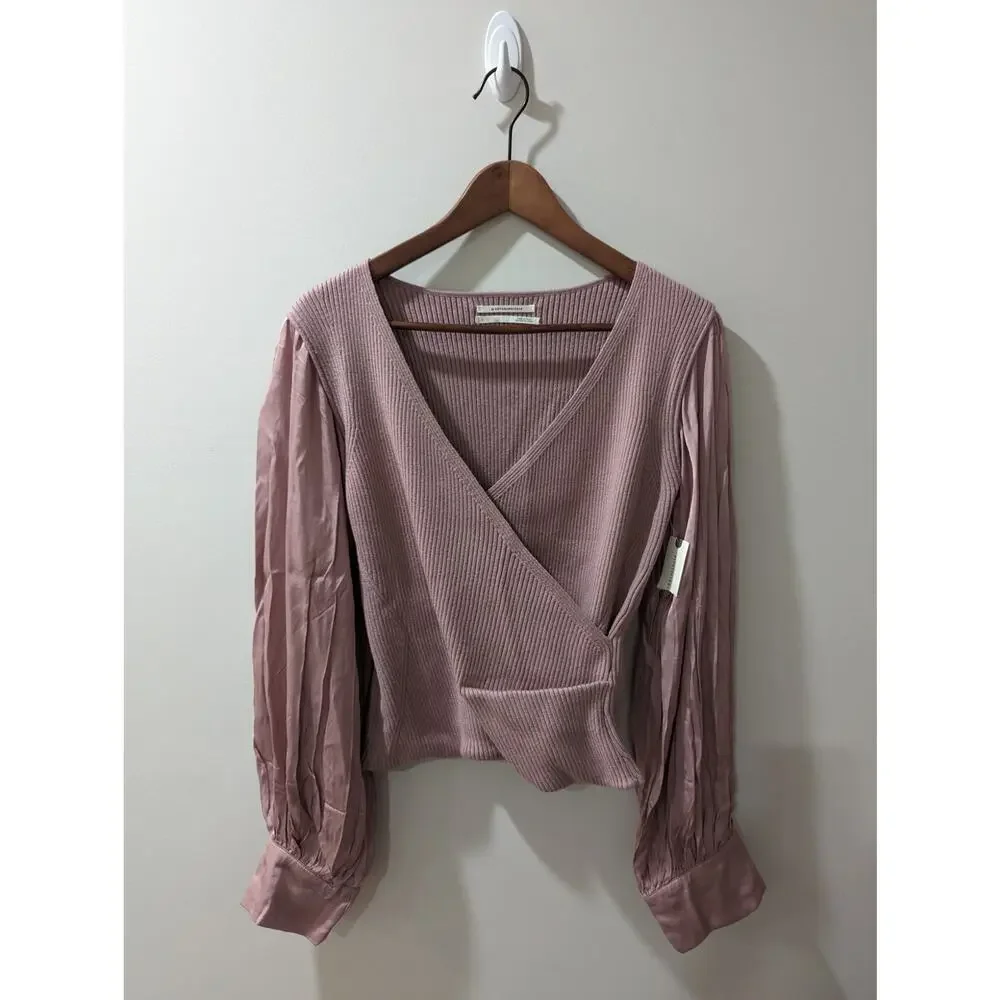 Anthropologie Twofer Faux Wrap Sweater NWT - Picture 6 of 7